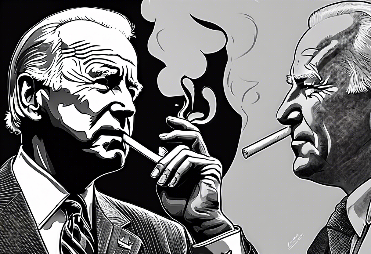 joe biden smoking cigarette tattoo idea