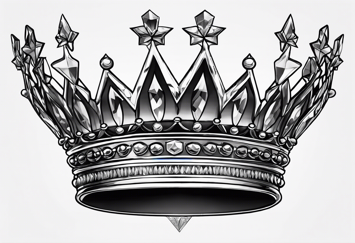 A crown with a glass tattoo idea