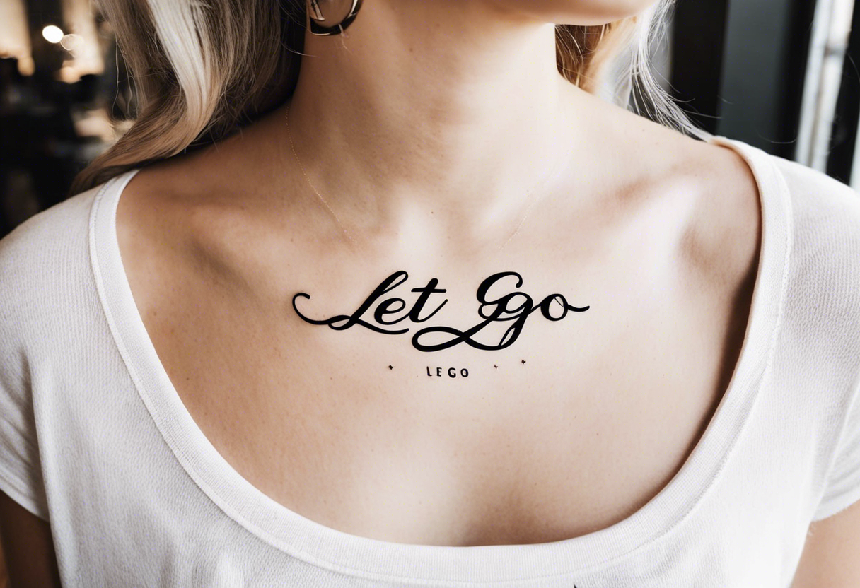 Elegant but simple design of the words Let Go tattoo idea