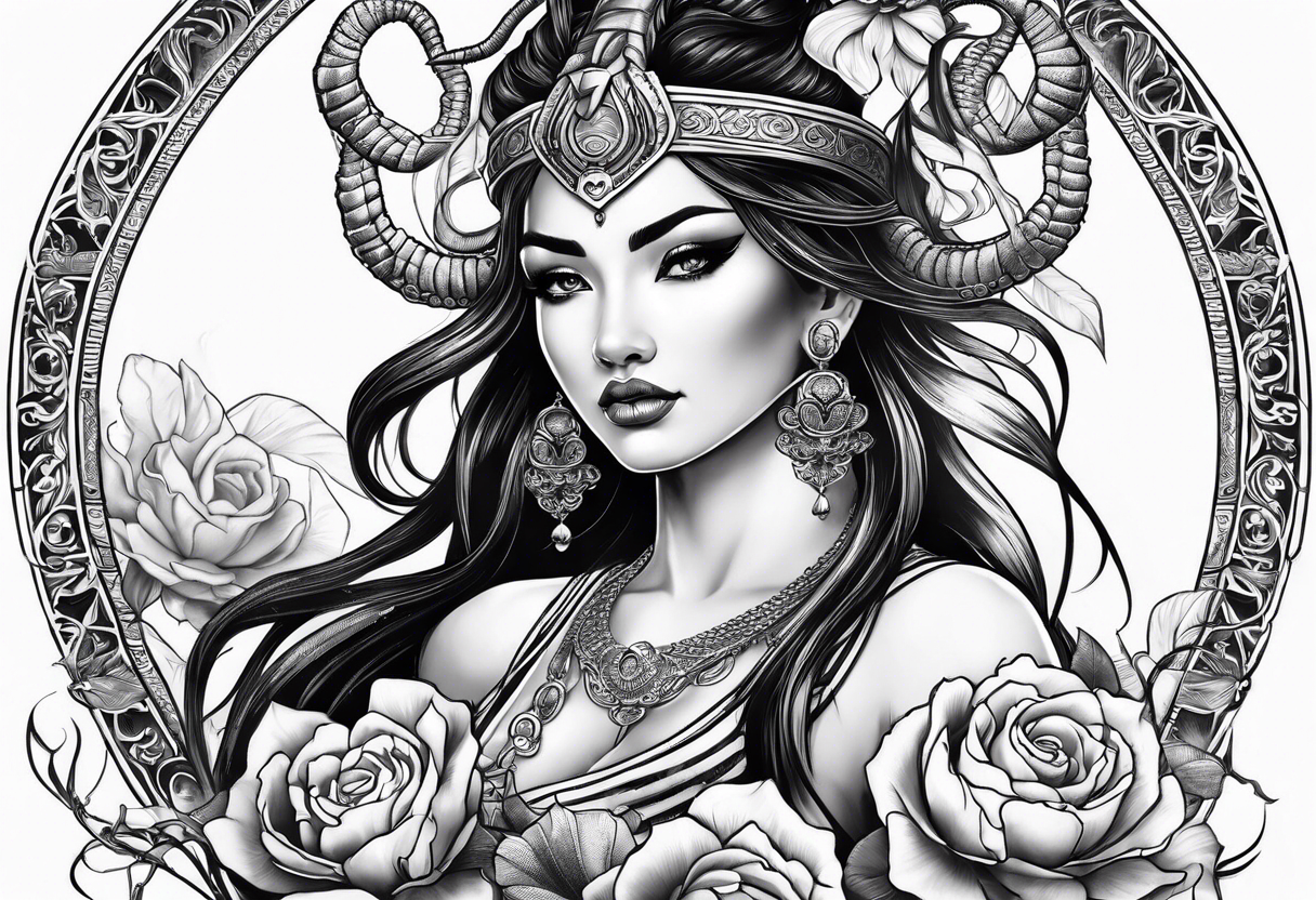 Scorpion goddess tattoo idea