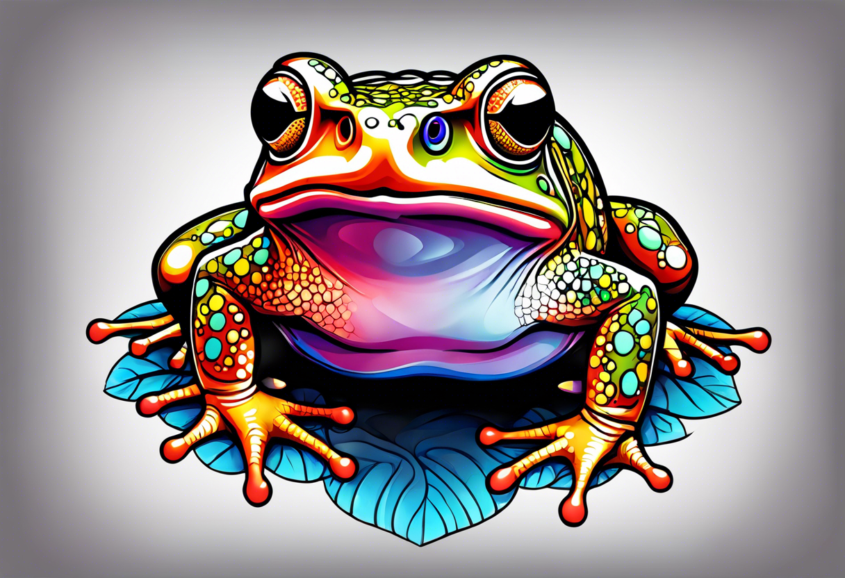 a psychedelic toad tattoo idea