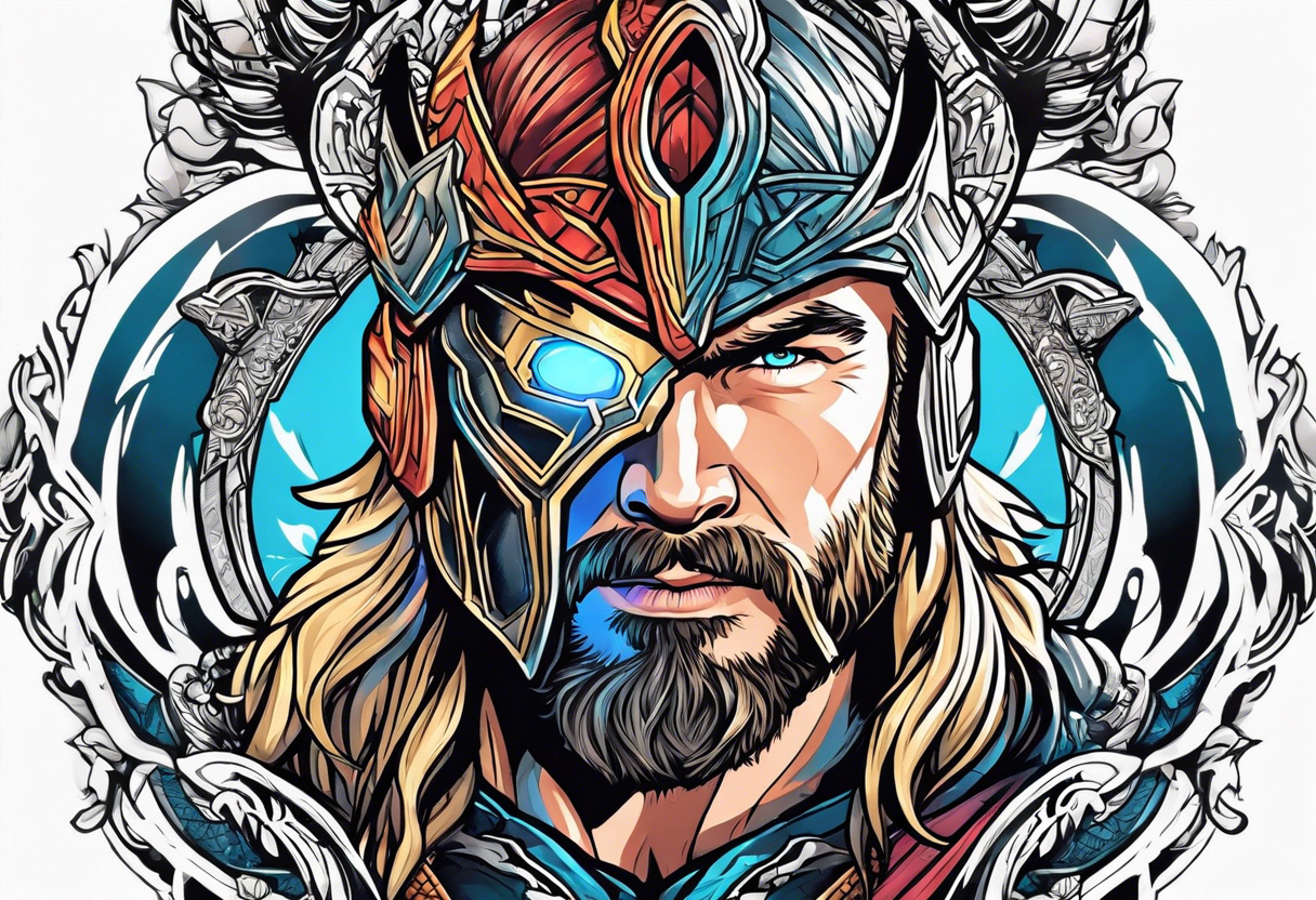 The Mighty Thor that looks like the Chris Hemsworth version tattoo idea