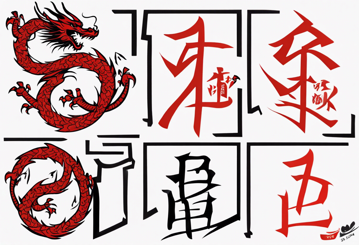 lunar new year tattoo the year 2024 a simplified dragon. Turn the numbers 2024 into a dragon tattoo idea