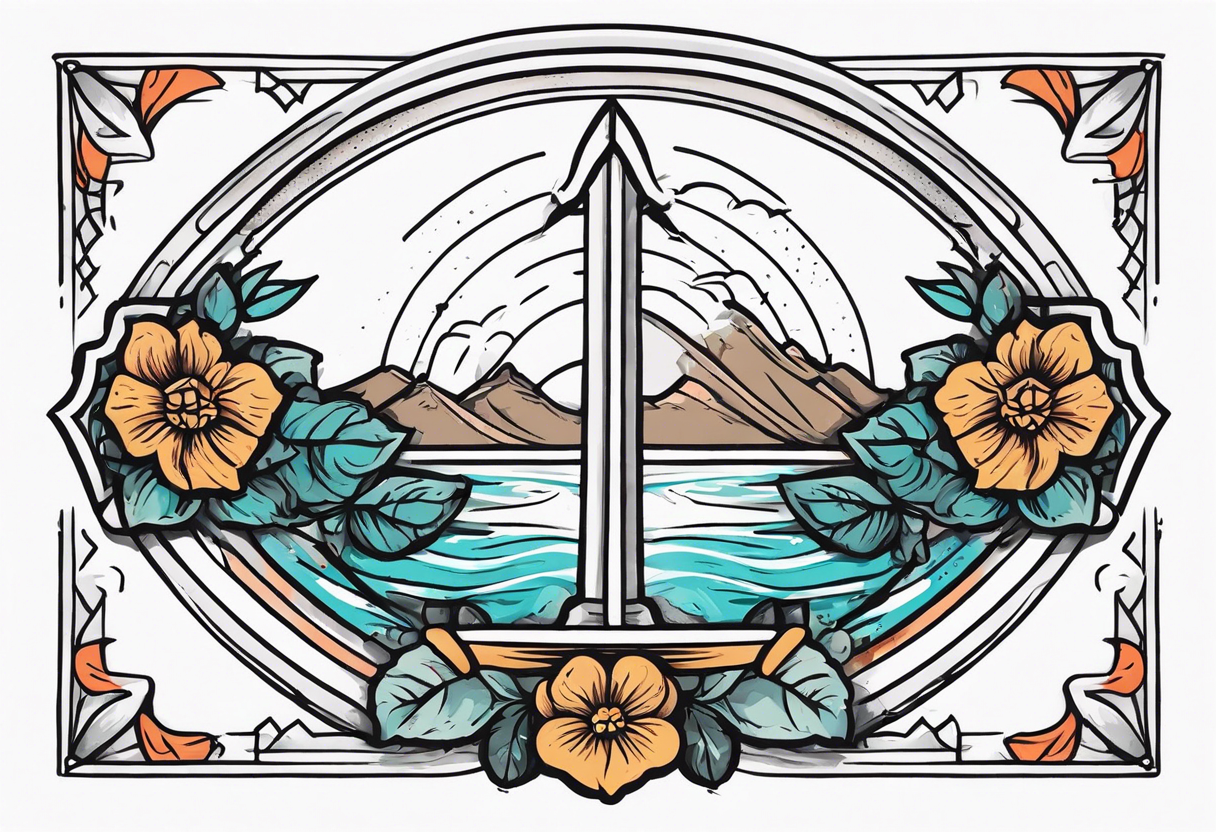 ARCHED BANNER tattoo idea