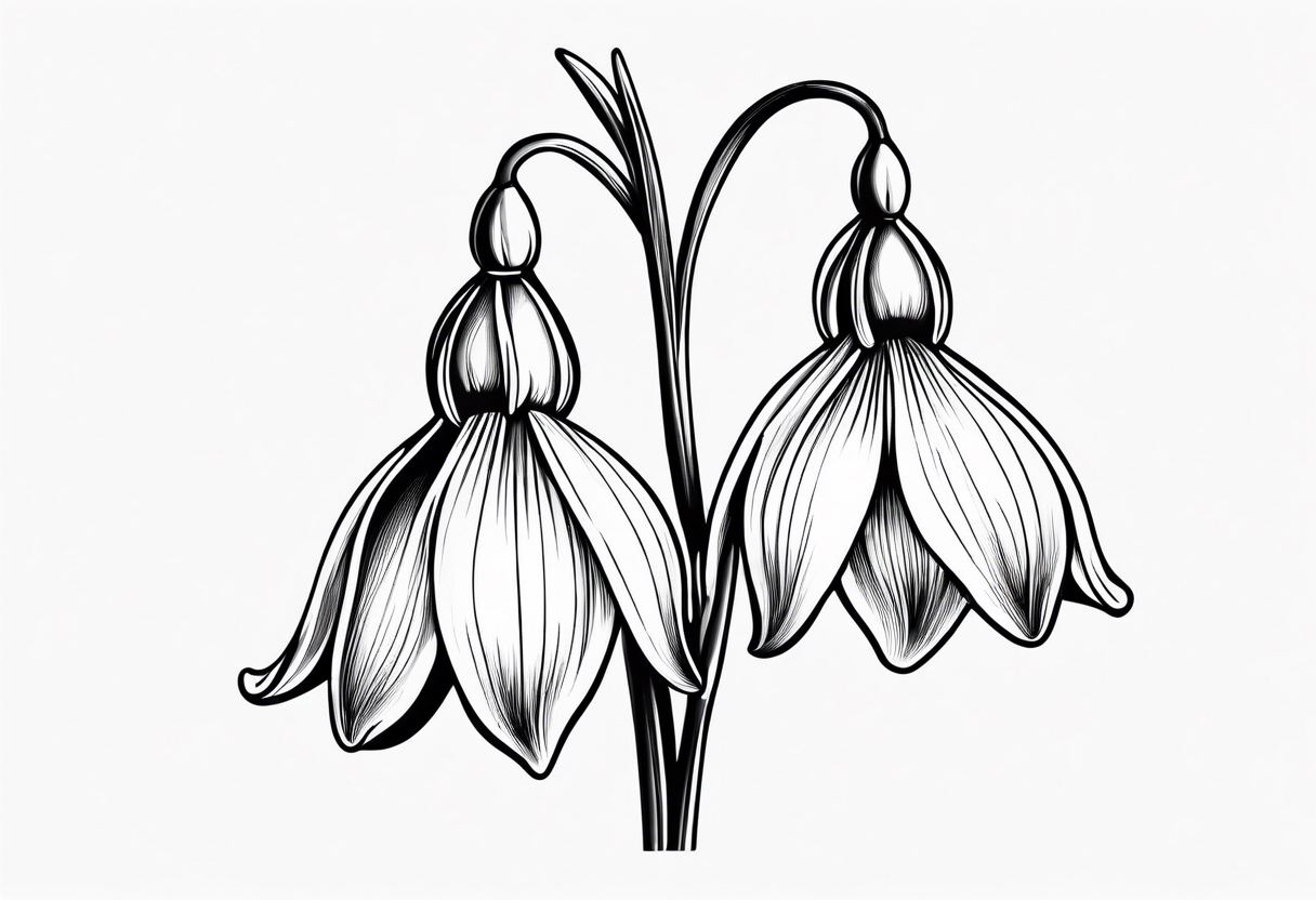 Snowdrop flower tattoo idea