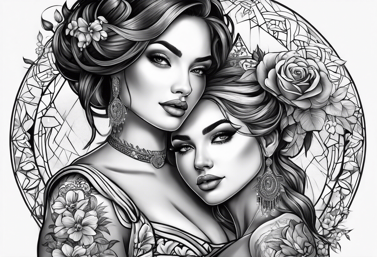 Mom daughter tattoo idea