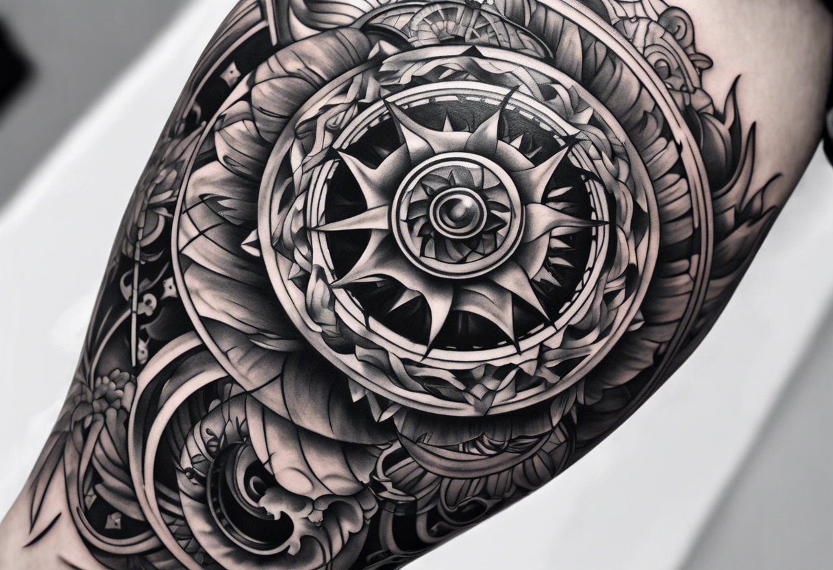 Intricate upper arm tattoo design on Craiyon