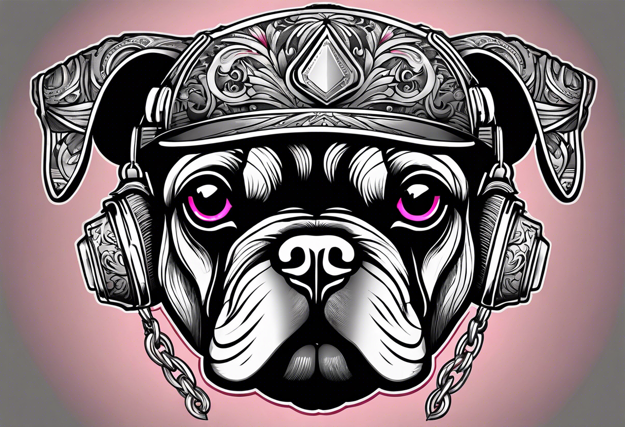 casque pompier, bouledogue français date et heure de naissance, rose, moto,  sur le bras complet tattoo idea