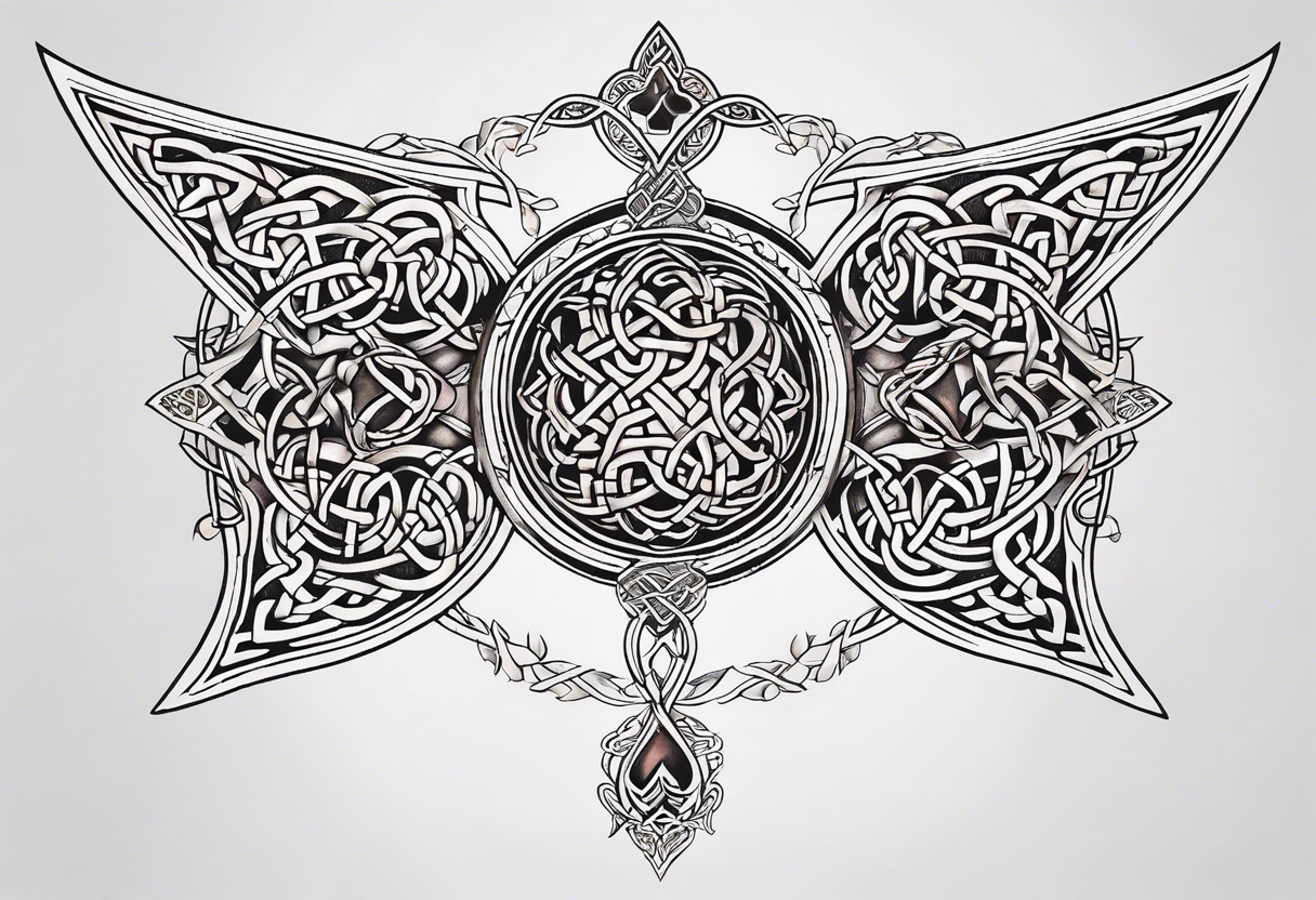 celtic sternum tattoo tattoo idea