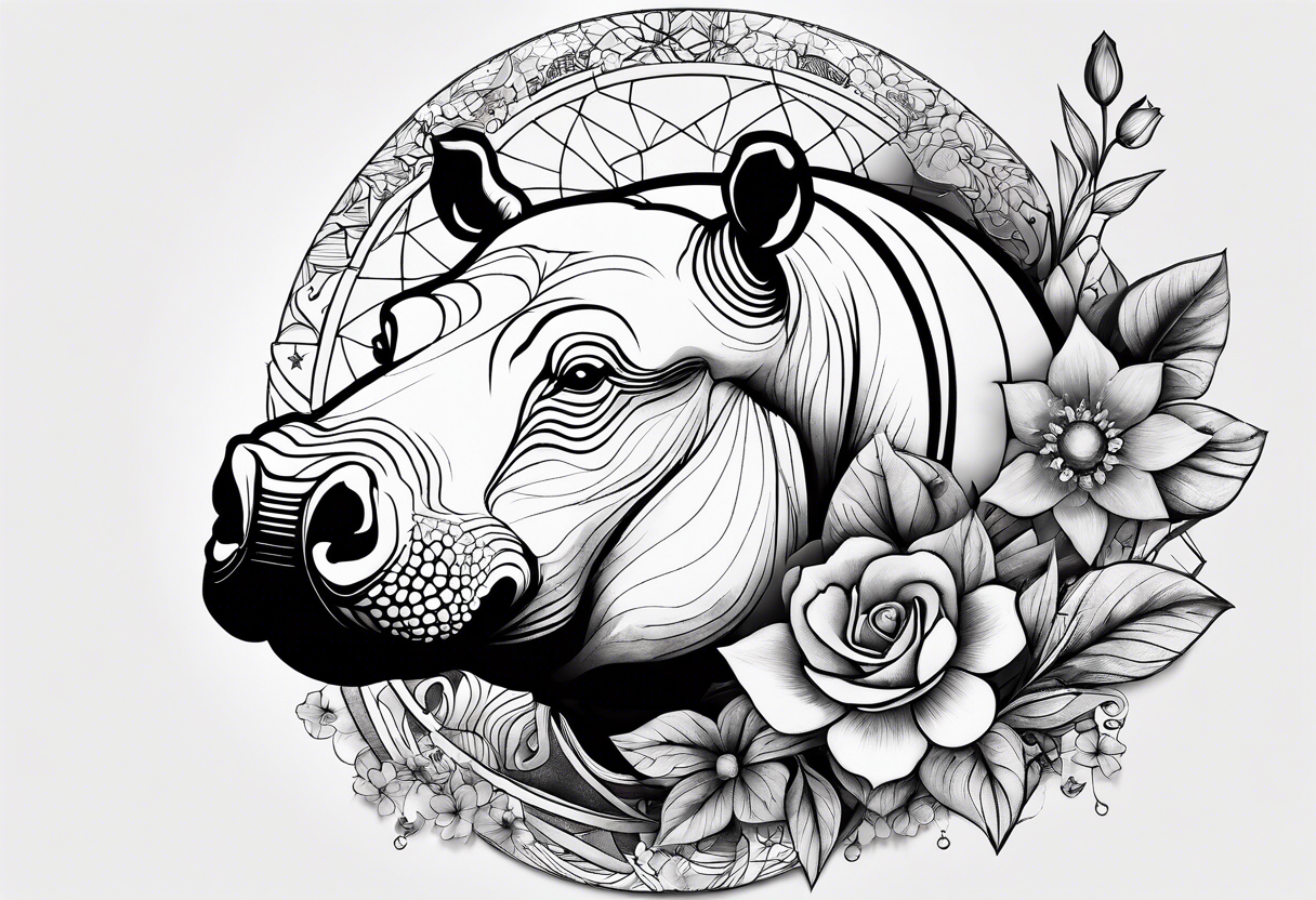 Hippo Tattoo Stock Illustrations – 538 Hippo Tattoo Stock Illustrations,  Vectors & Clipart - Dreamstime