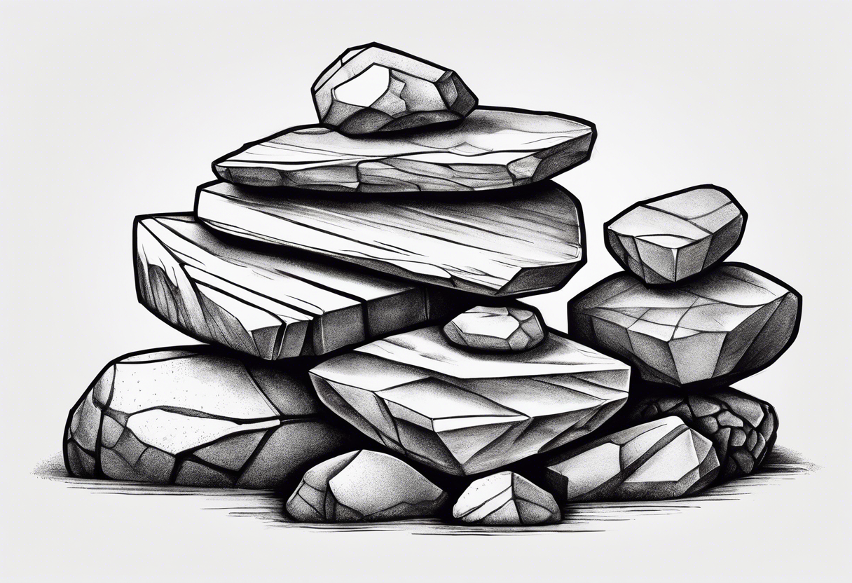 Rocks stacked on top of each other tattoo idea