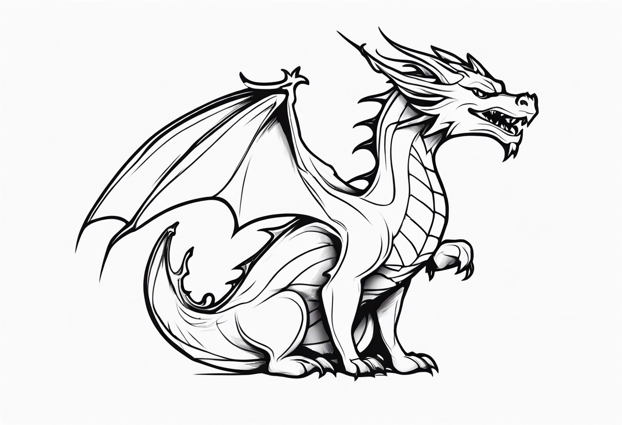 Cute Dragon tattoo idea