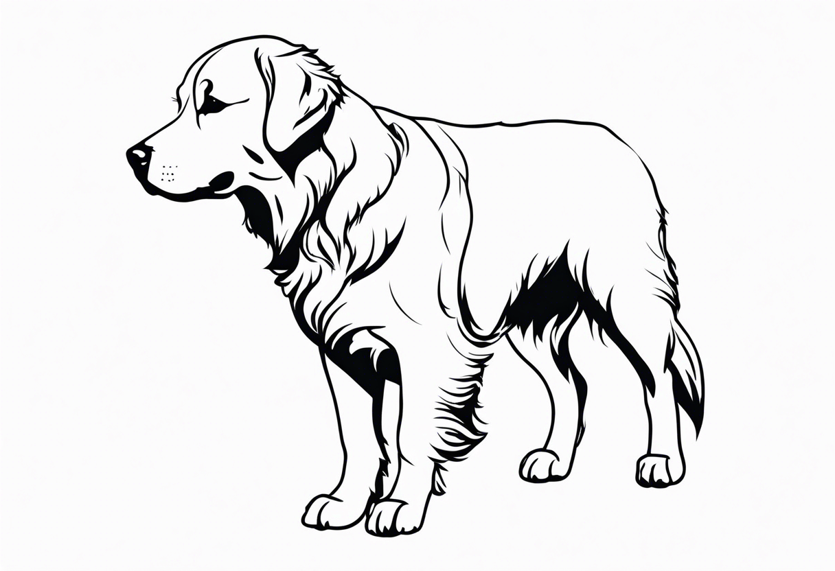 a golden retriever in plain white karate gis tattoo idea