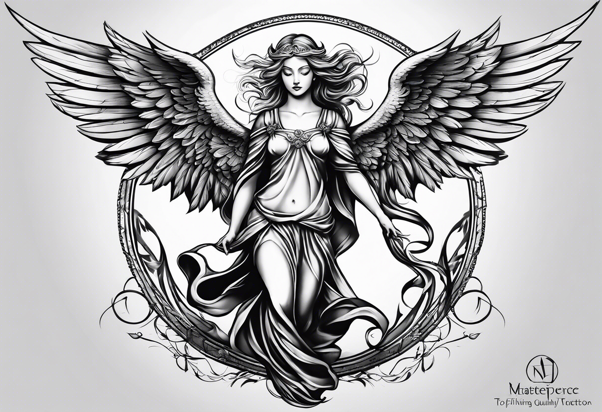 flying  guardian angel tattoo idea