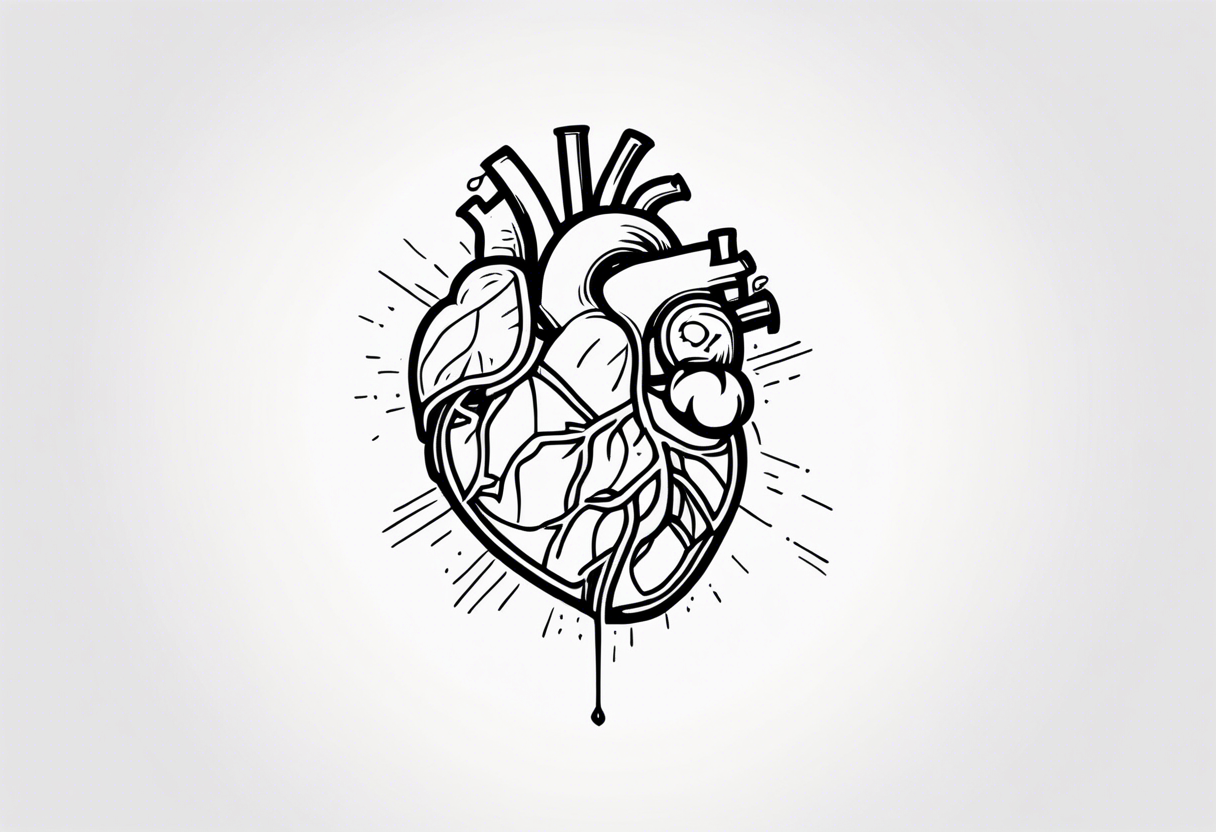 human heart to brain connection tattoo idea