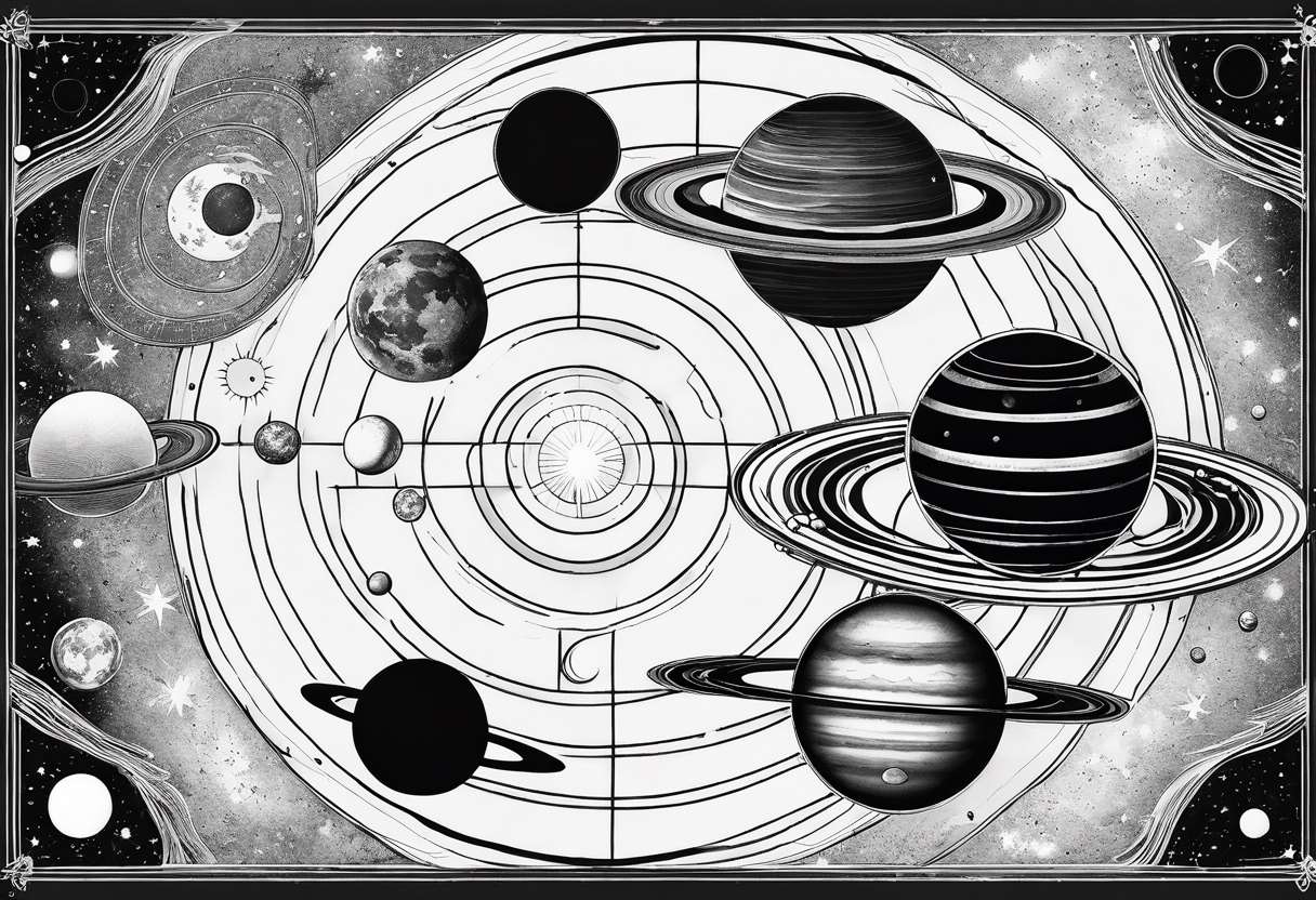 Abstract Saturn Planet Tattoo Design – Tattoos Wizard Designs