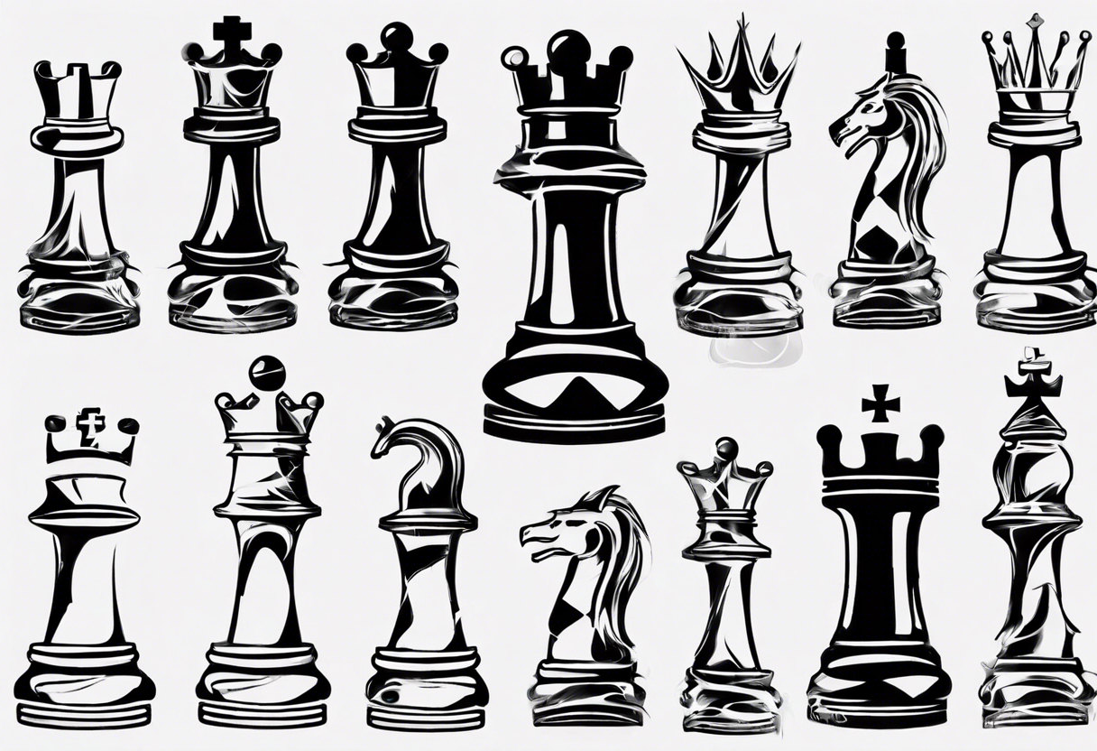 chess piece rook tattoo idea