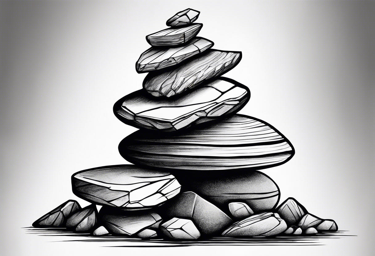 Rocks stacked on top of each other tattoo idea