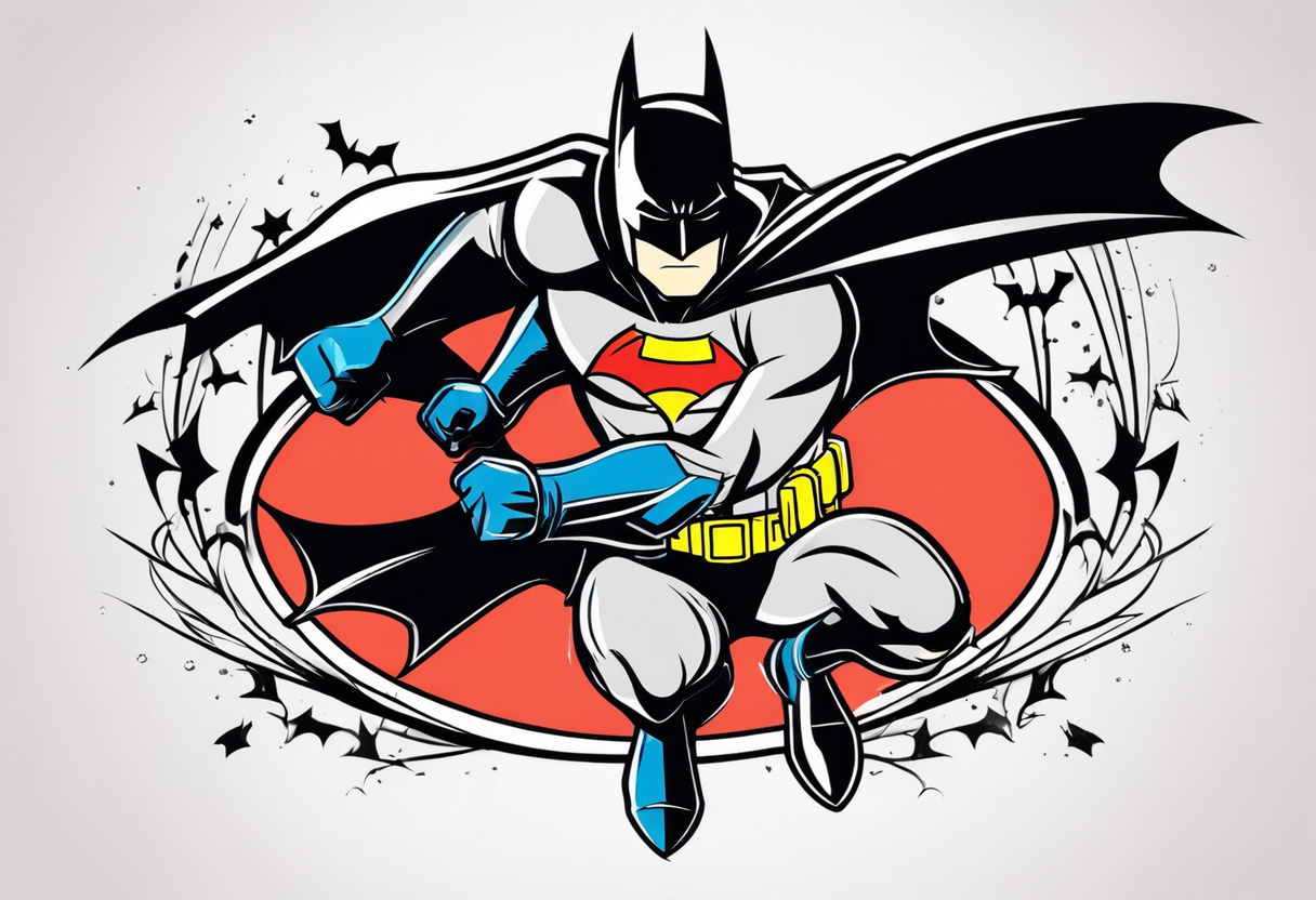 batman with robin tattoo idea