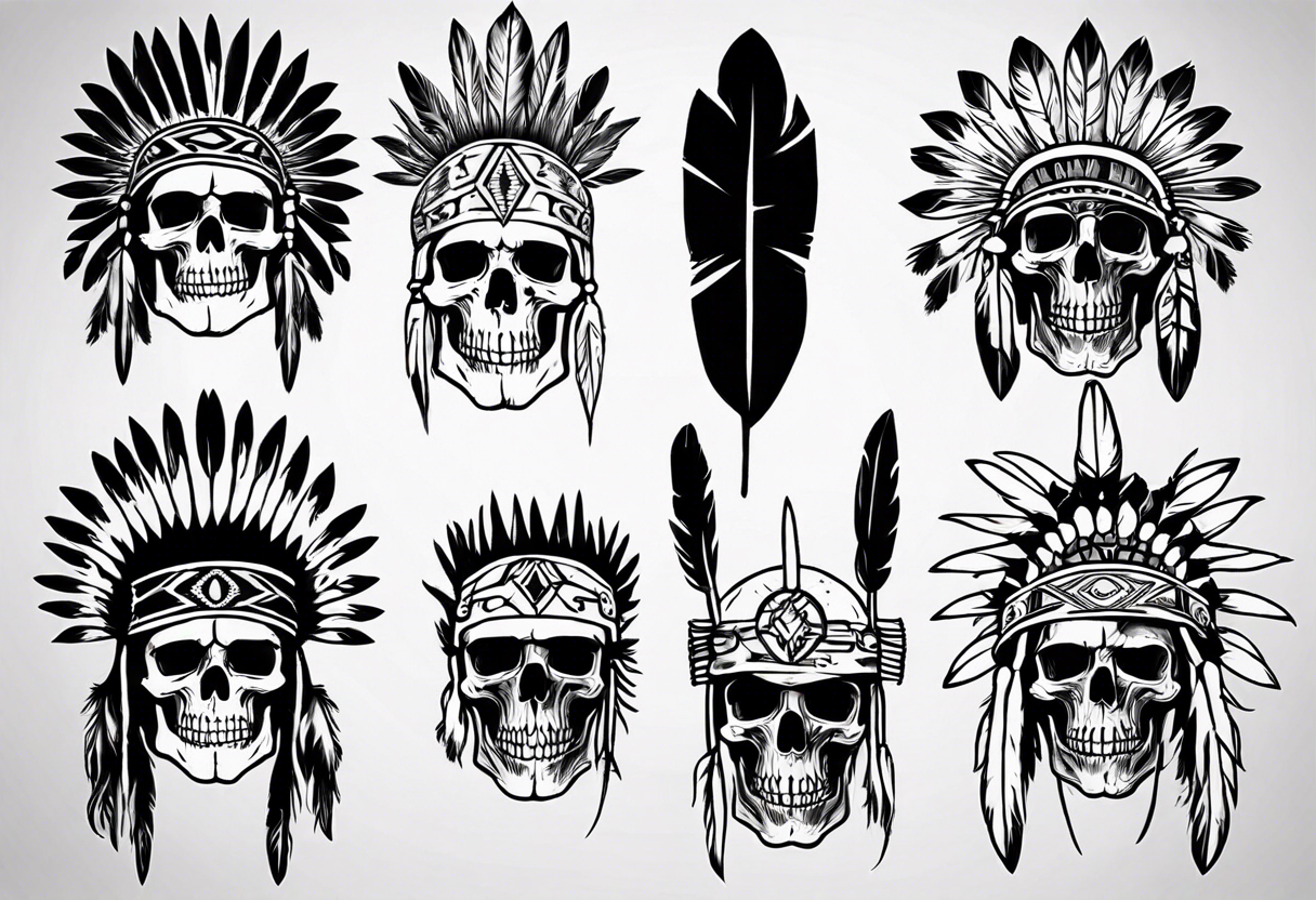 Skull Headdress Tattoo by John Clark : Tattoos