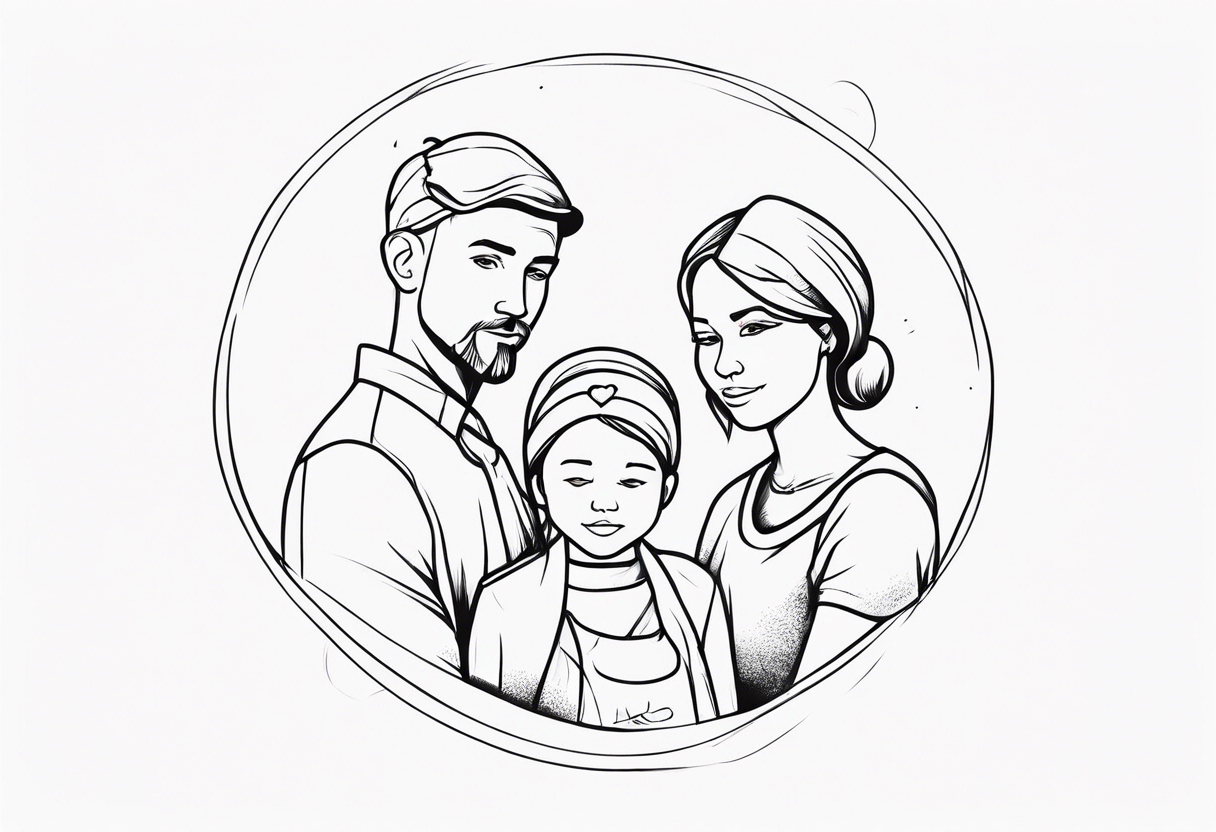 family of three tattoo idea