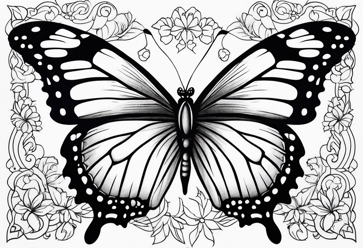 Common butterfly tattoo idea