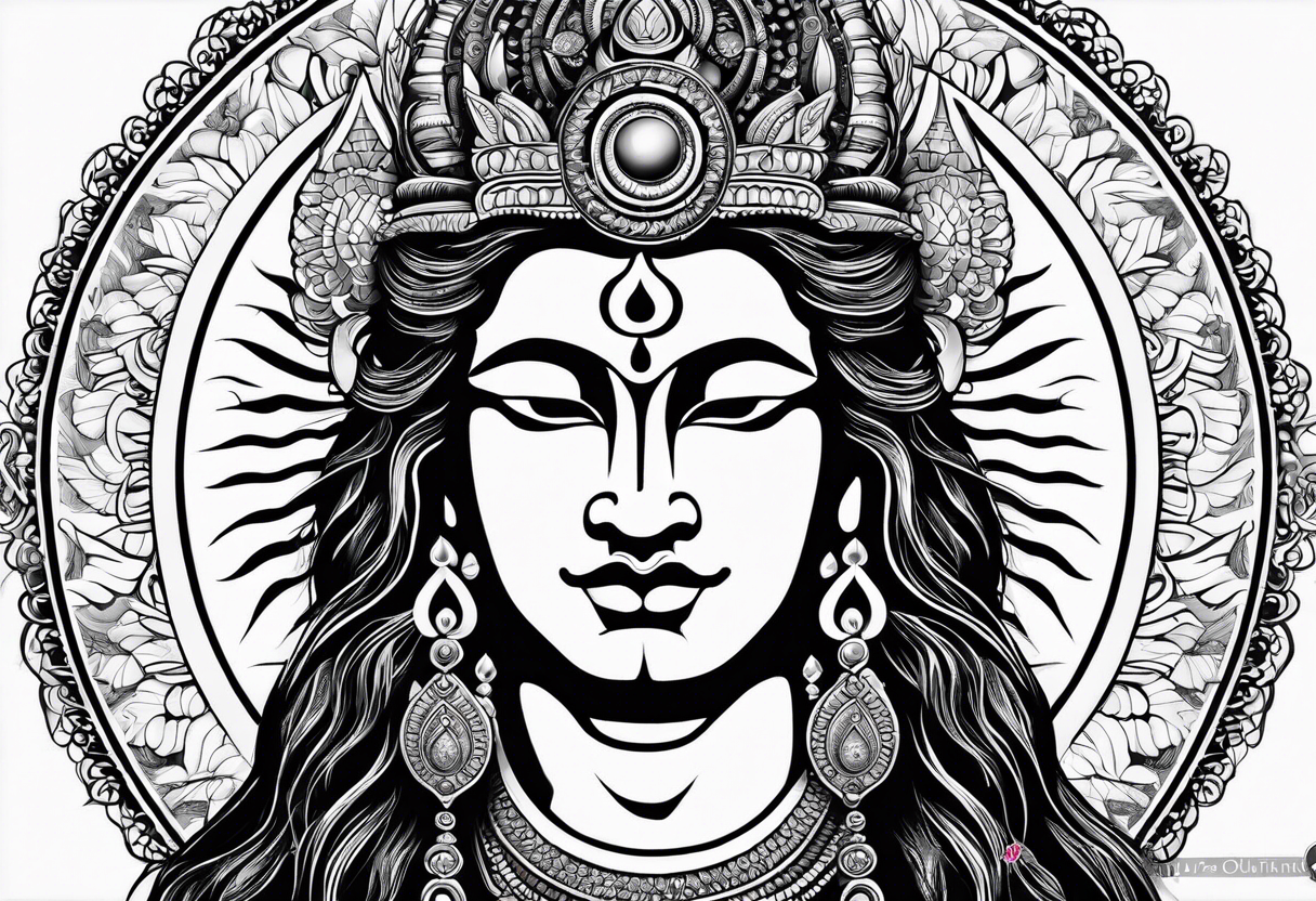 Lord Shiva around with  karma, always positive, nothing deep, spiritual Sanskrit words tattoo idea