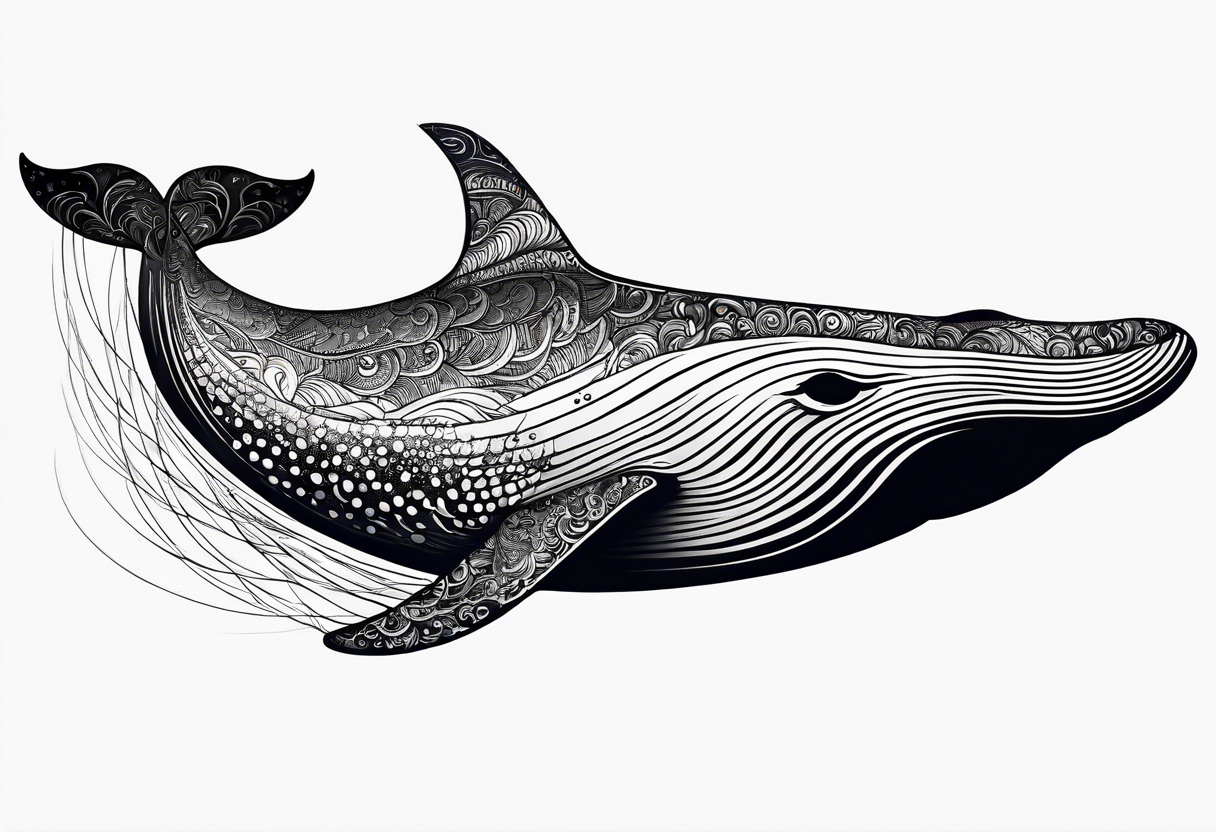 Side profile. whale. tattoo idea