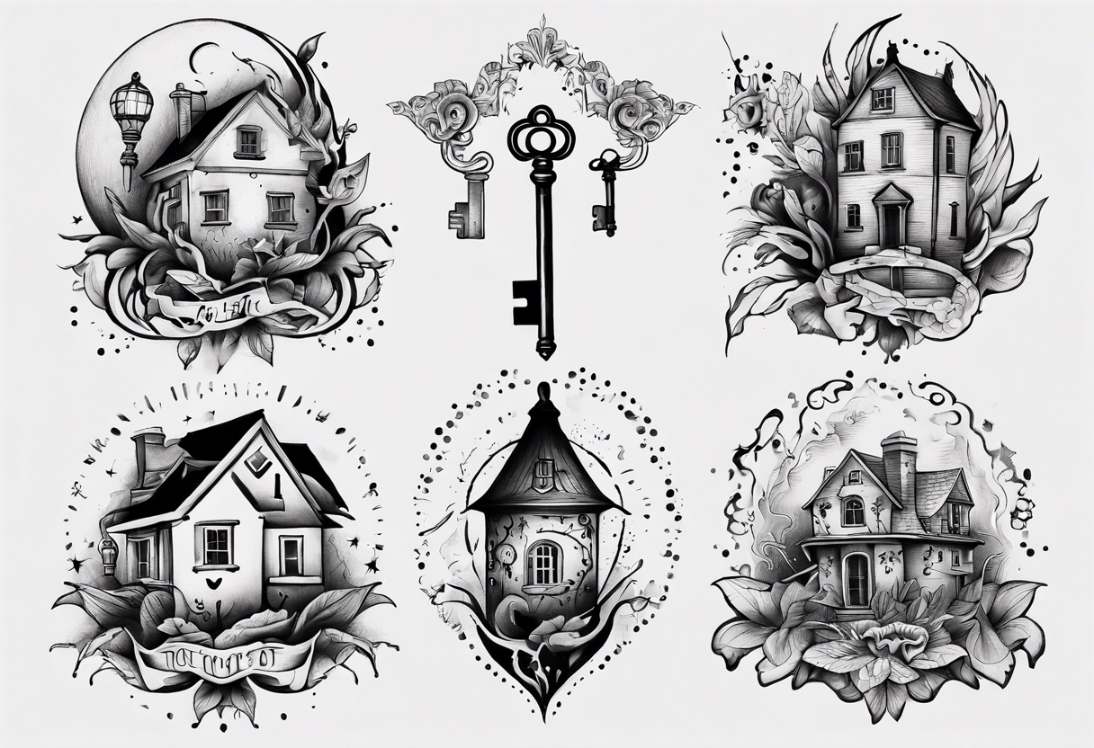 Best 25+ House tattoo ideas on Pinterest | Haunted house tattoo ... | Cabin  tattoo, Wood tattoo, Traditional tattoo