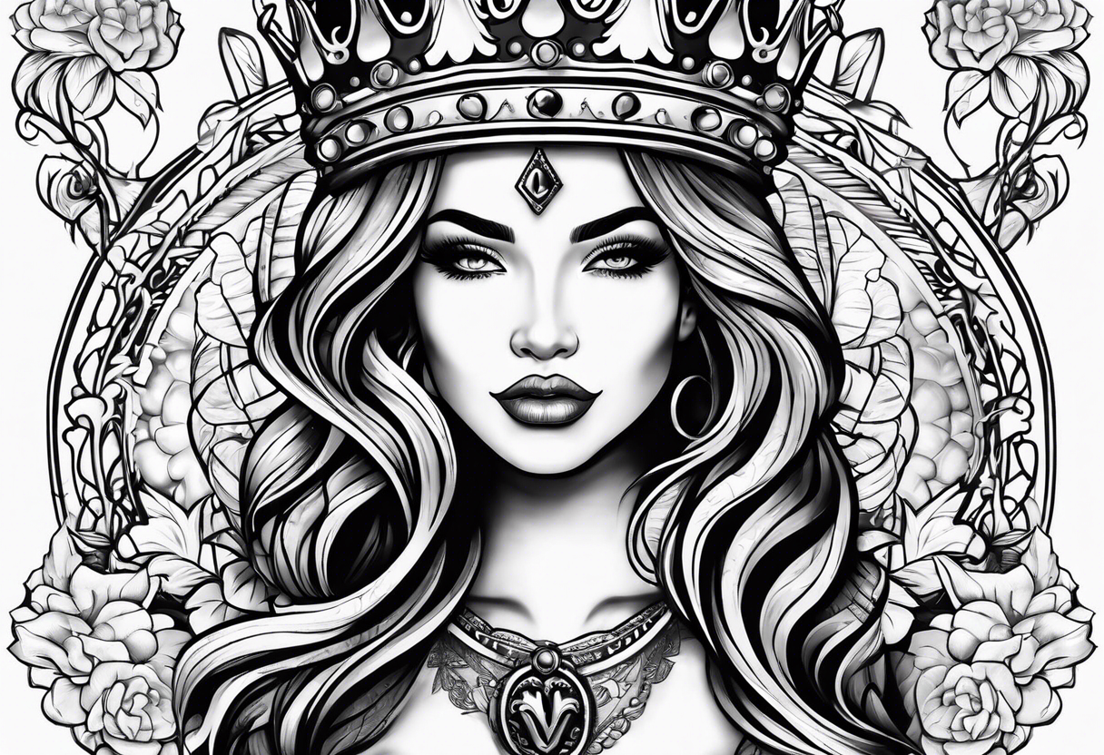 Couples tattoo with king crown and name (Tyler) tattoo idea