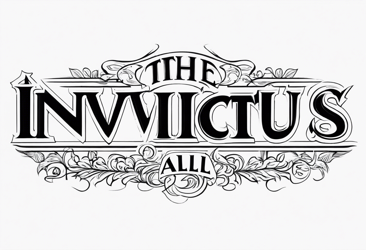 The word INVICTUS in all caps. tattoo idea