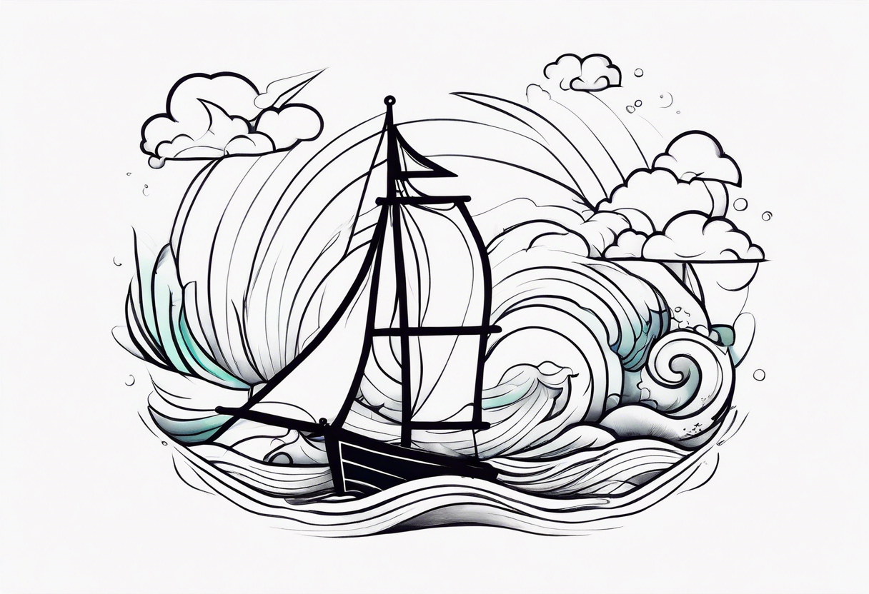 discipline and consistency sea sailor tattoo idea