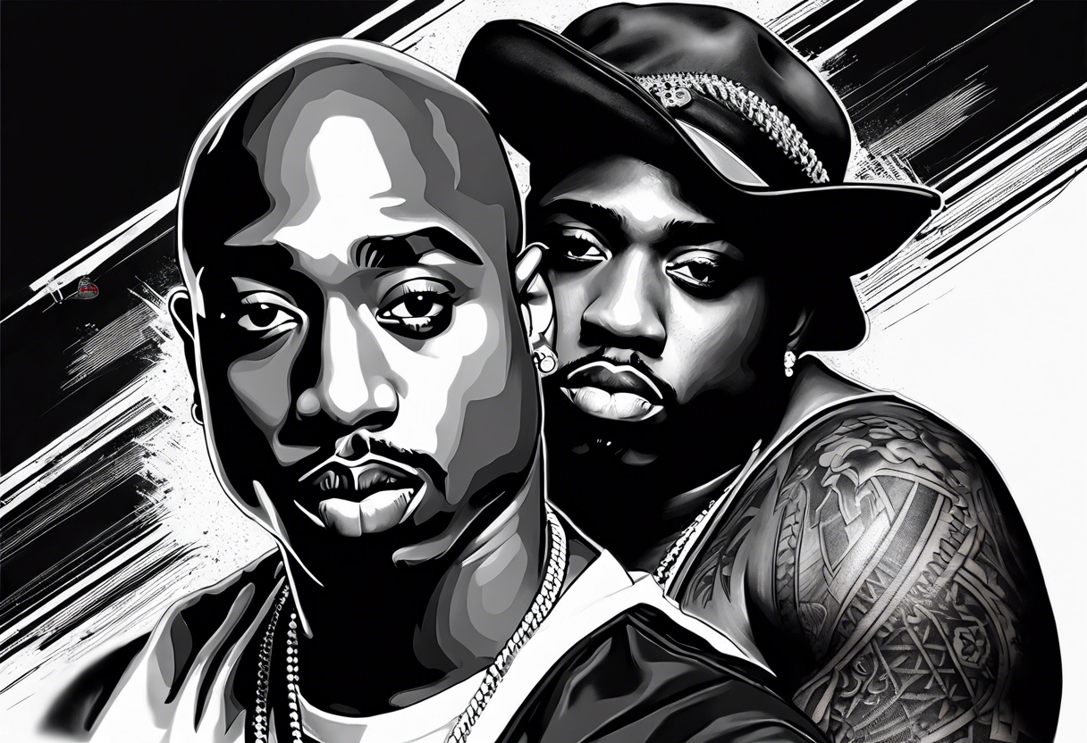 2pac and Notorious B.I.G. tattoo idea