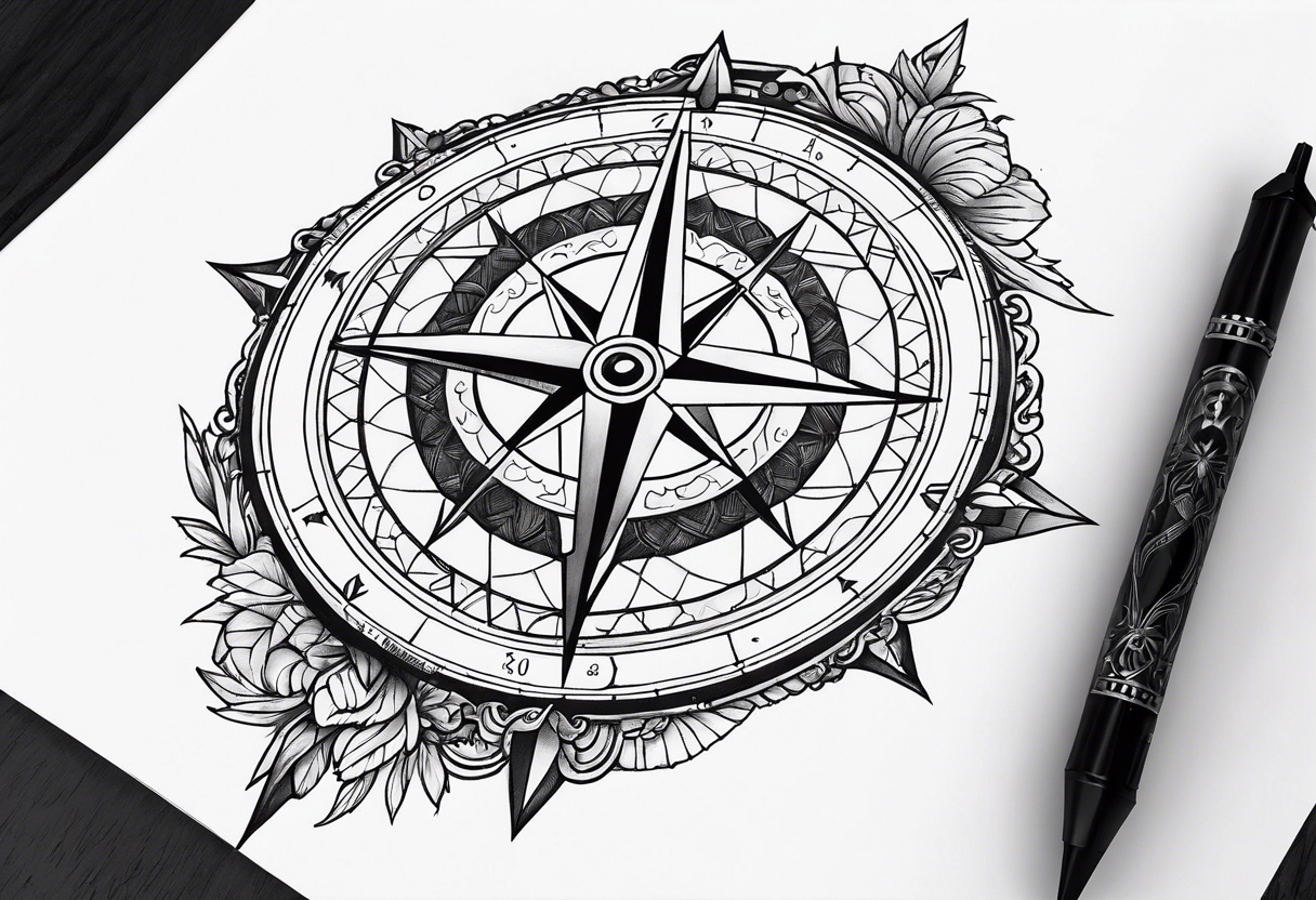 Nordic compass tattoo idea