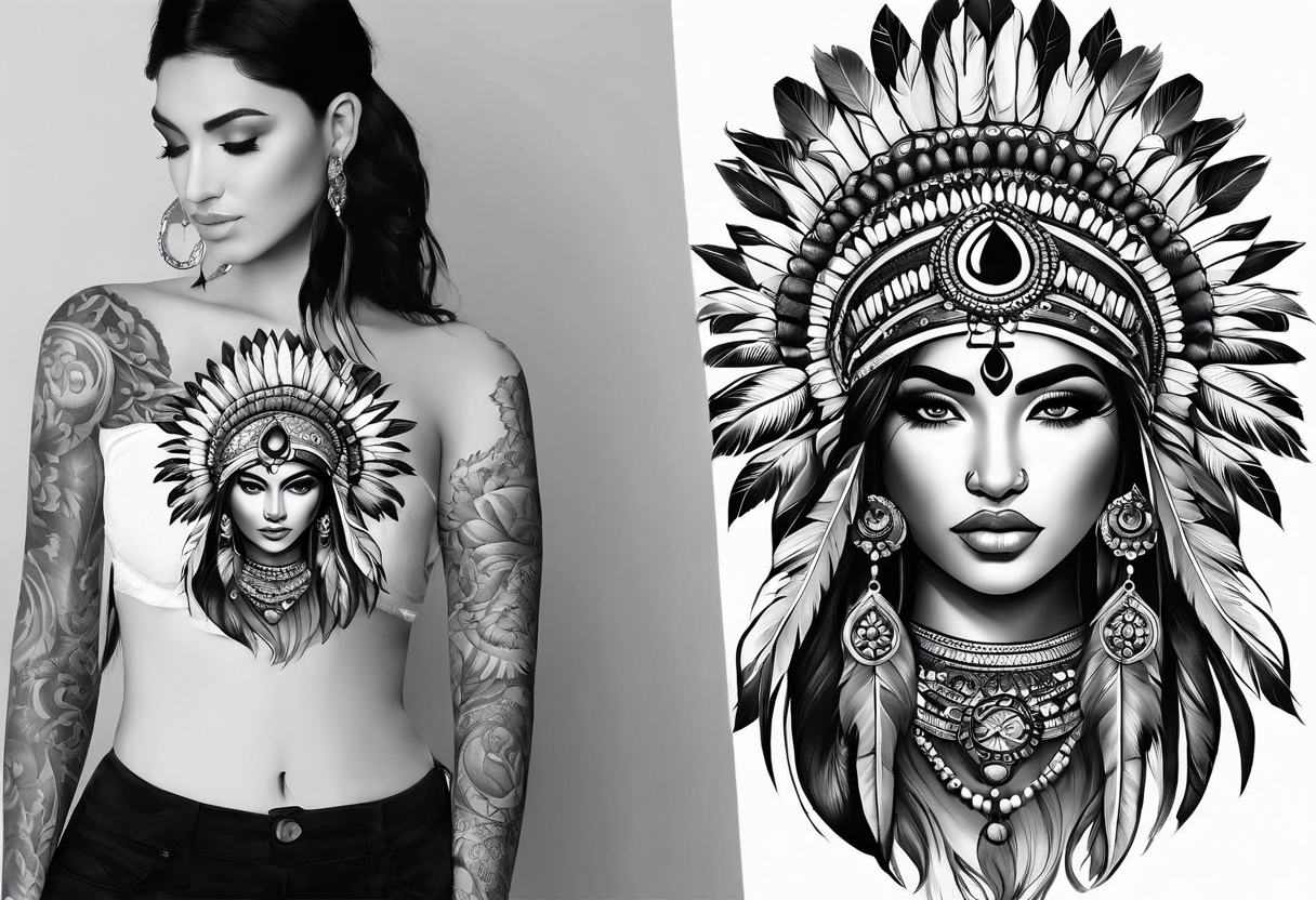 Sacred Native American Indian Shamanic Tattoo Design | Tania Marie