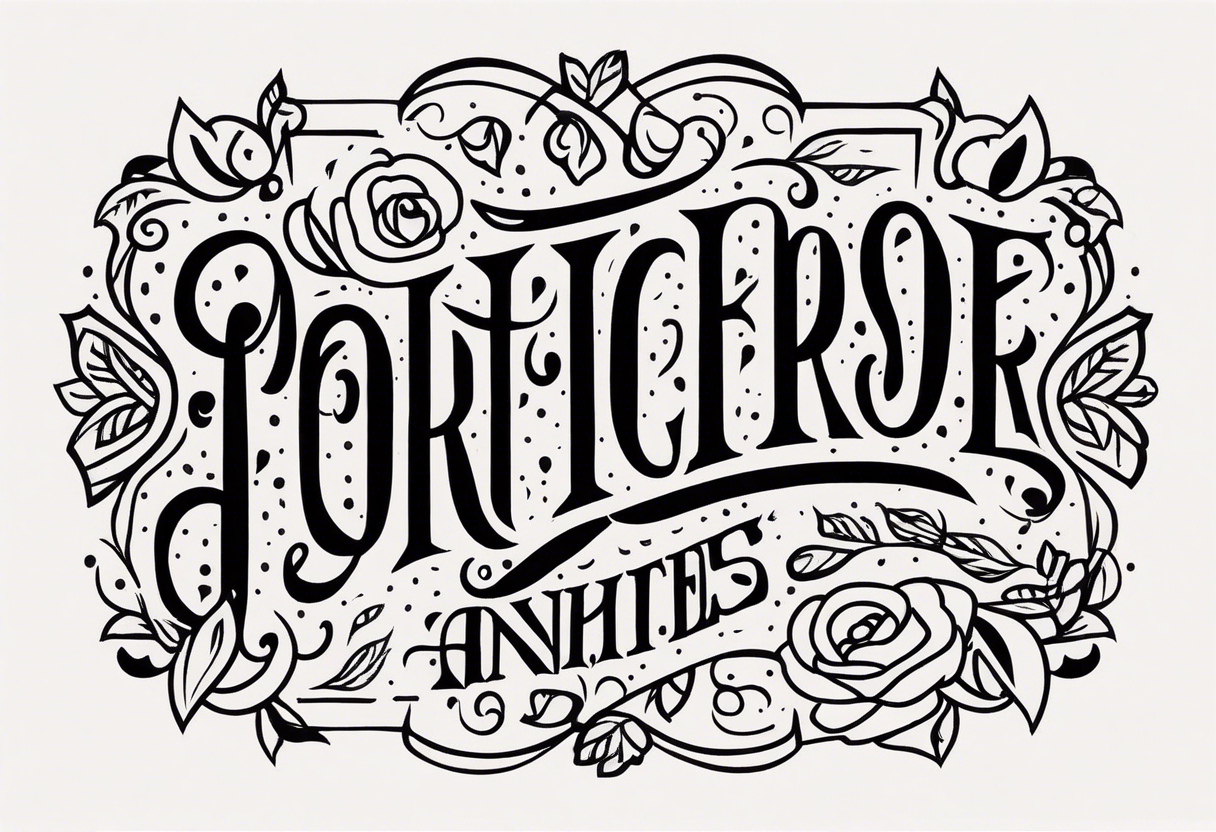 Anika Rose in vintage lettering tattoo idea