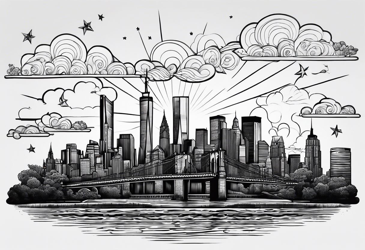 Brooklyn skyline tattoo idea