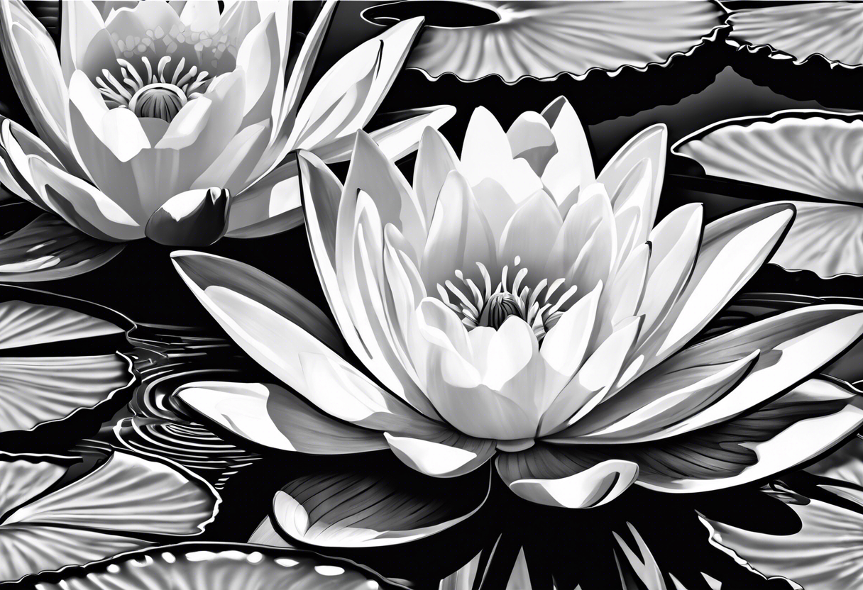 Waterlily and time tattoo idea