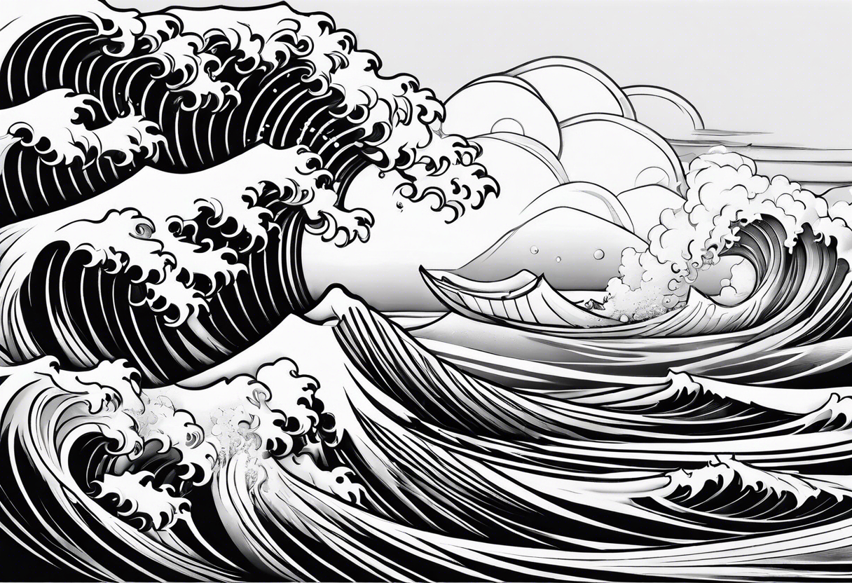 waves tattoo idea