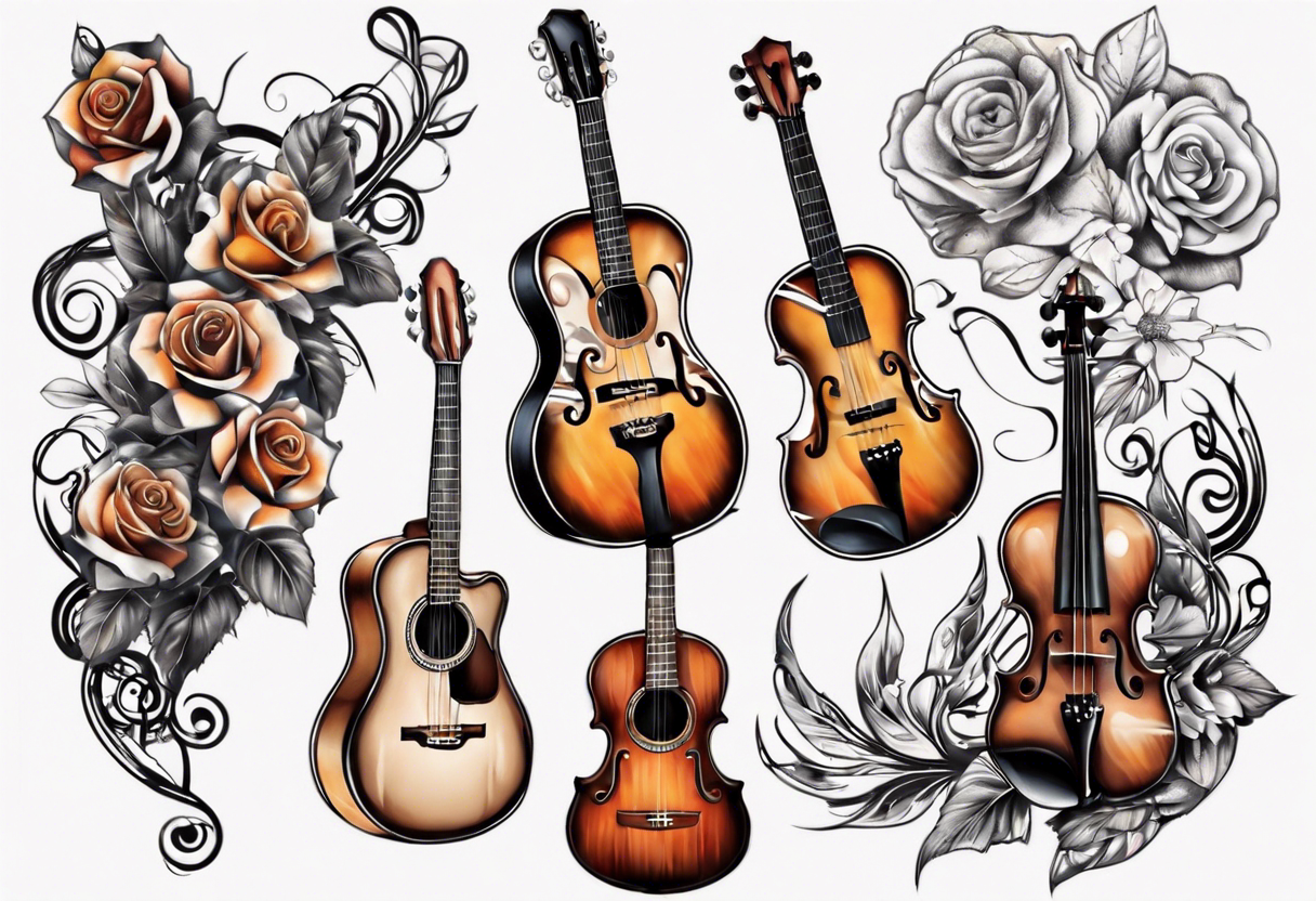 Music Instrument tattoos | tattoos by category