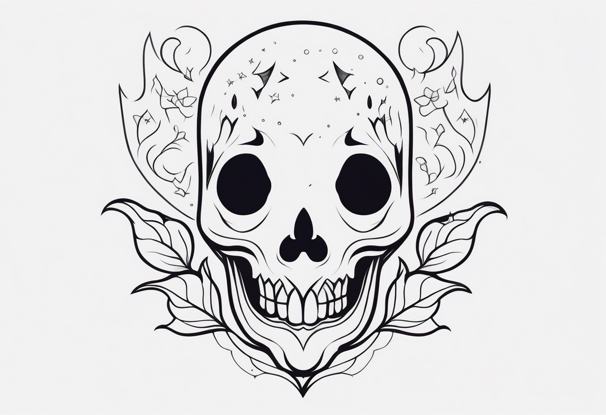 lovely ghost tattoo idea