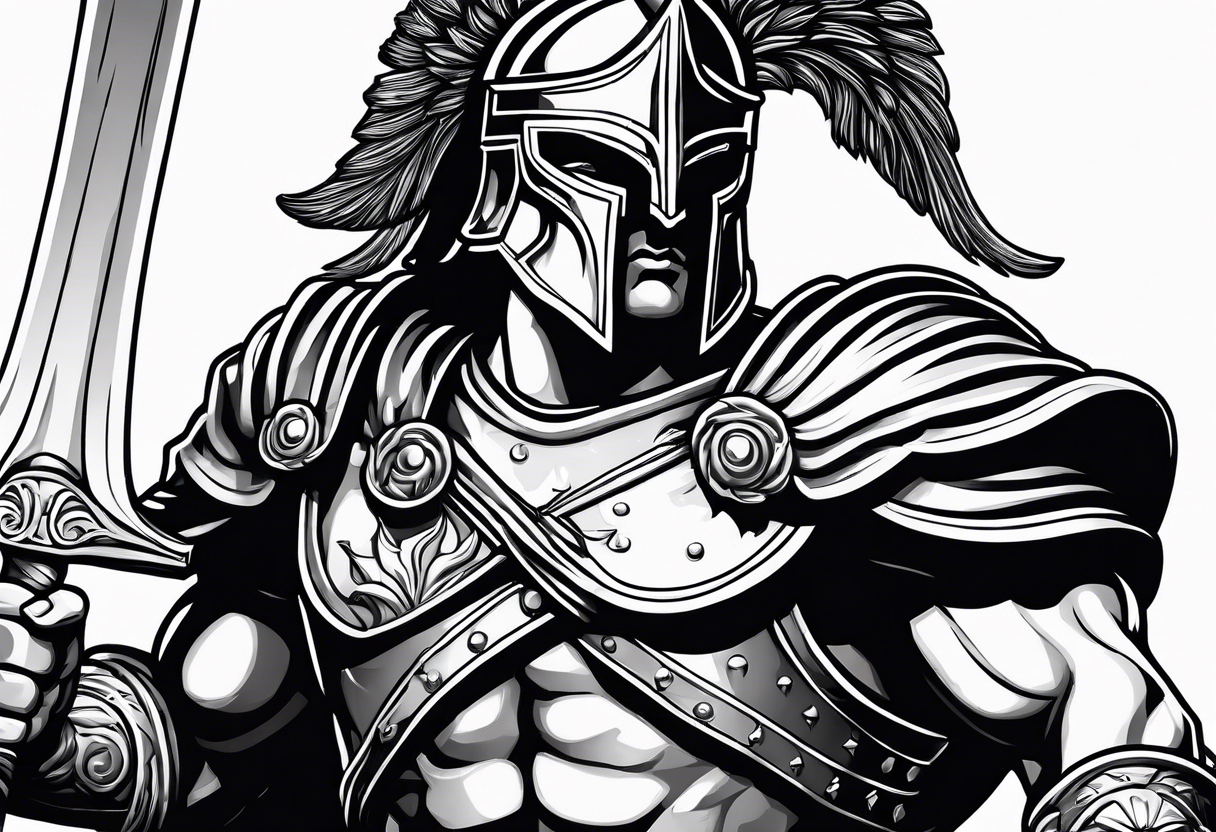 Spartan Tattoo Design. Monochrome Elemen Graphic by pch.vector · Creative  Fabrica