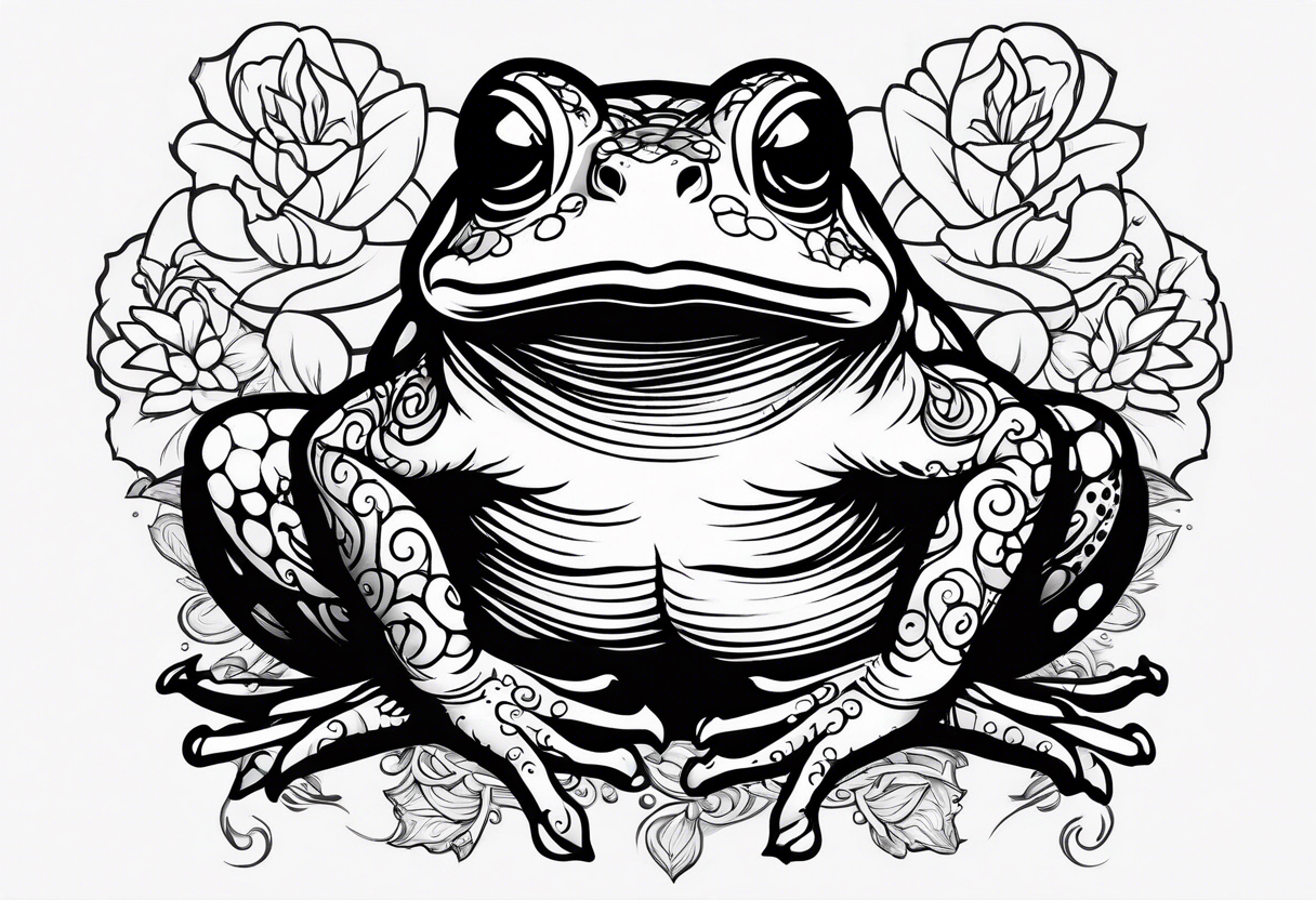 Toad yoga zen tattoo idea