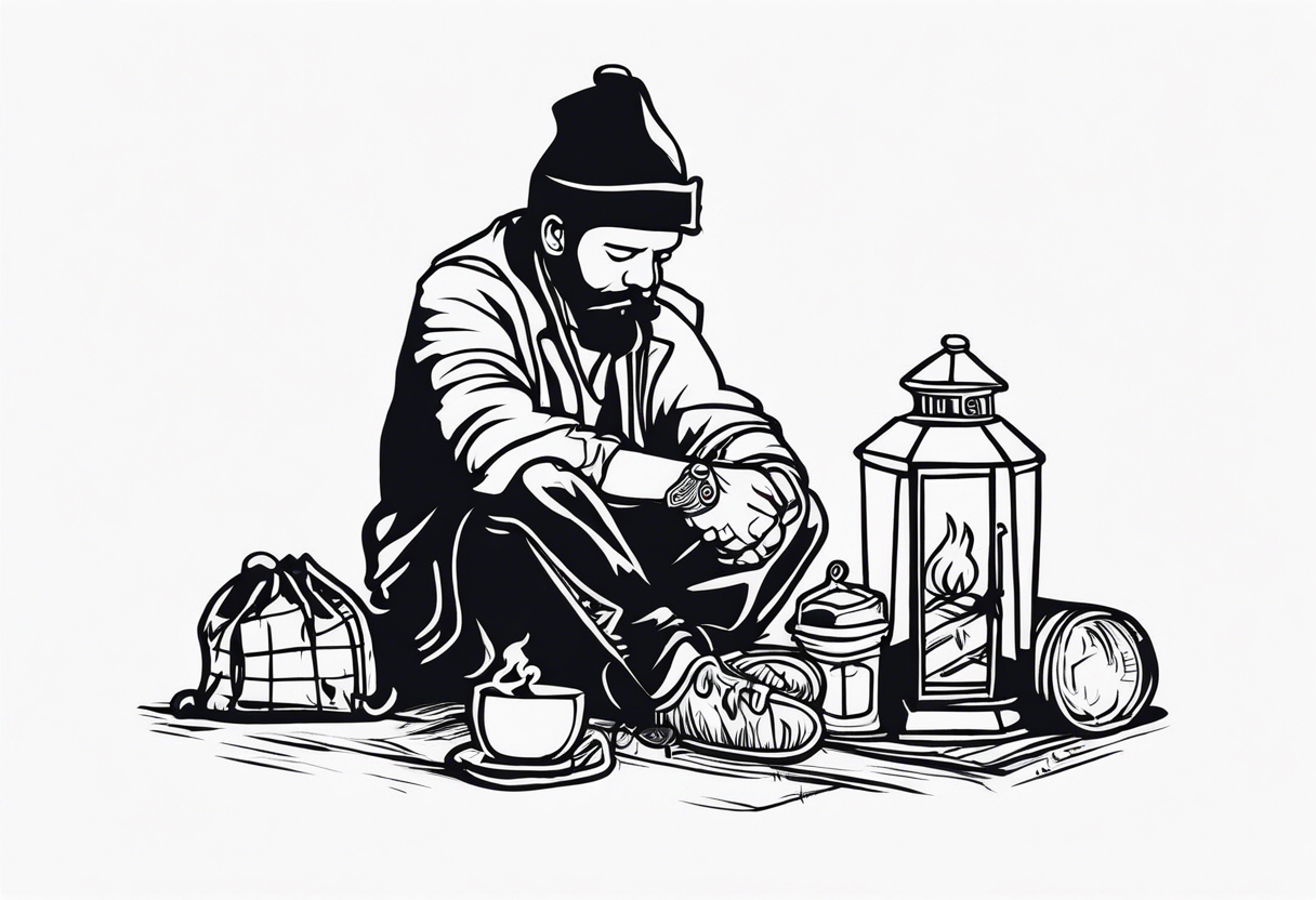 Rich homeless tattoo idea