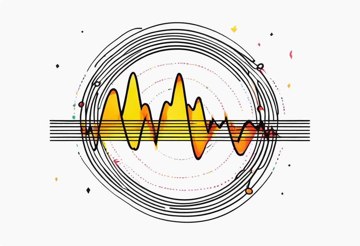 audio signal waveform tattoo idea