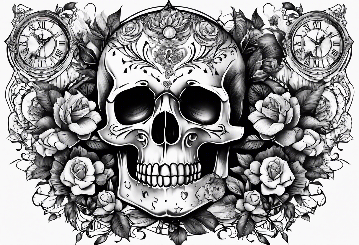 Memento Mori, With a time skip in the middle of it tattoo idea