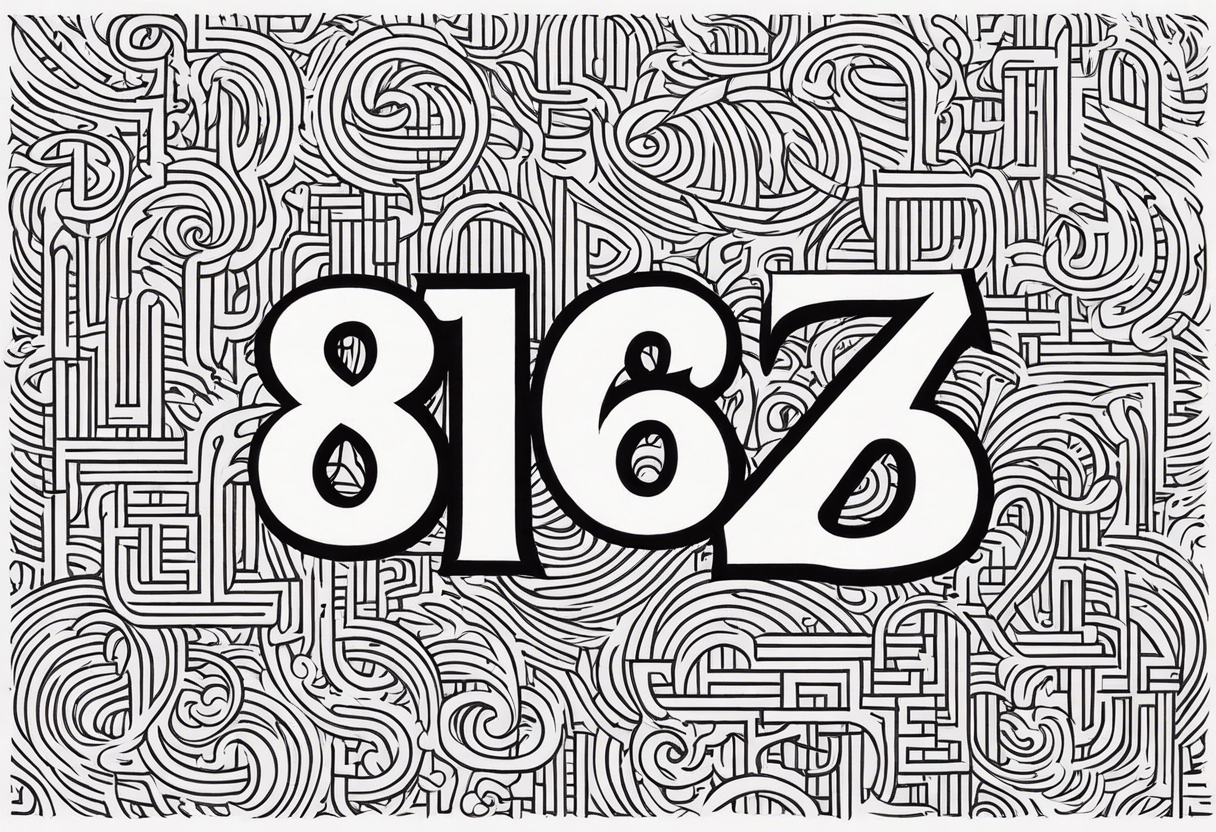 816 numbers tattoo idea