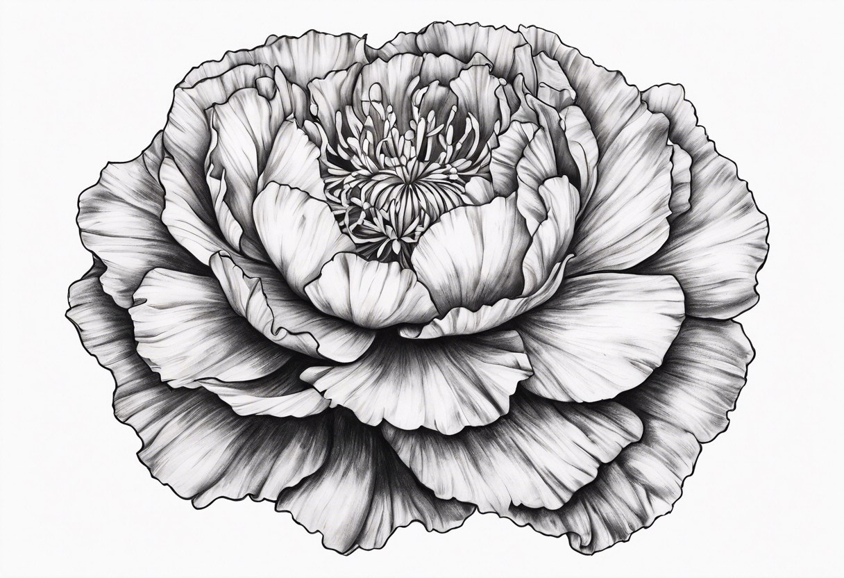 moon carnation infront tattoo idea