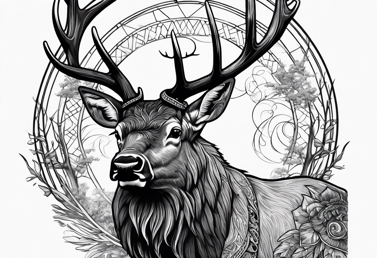 Elk Bugling tattoo idea