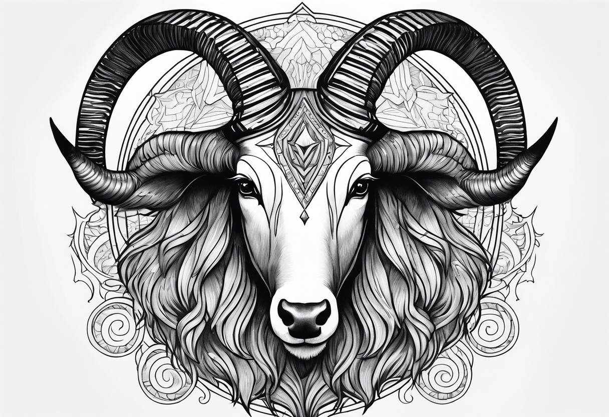 Fineline Capricorn tattoo idea